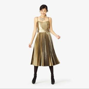 Kate Spade Saturday Gold Pleated Skirt